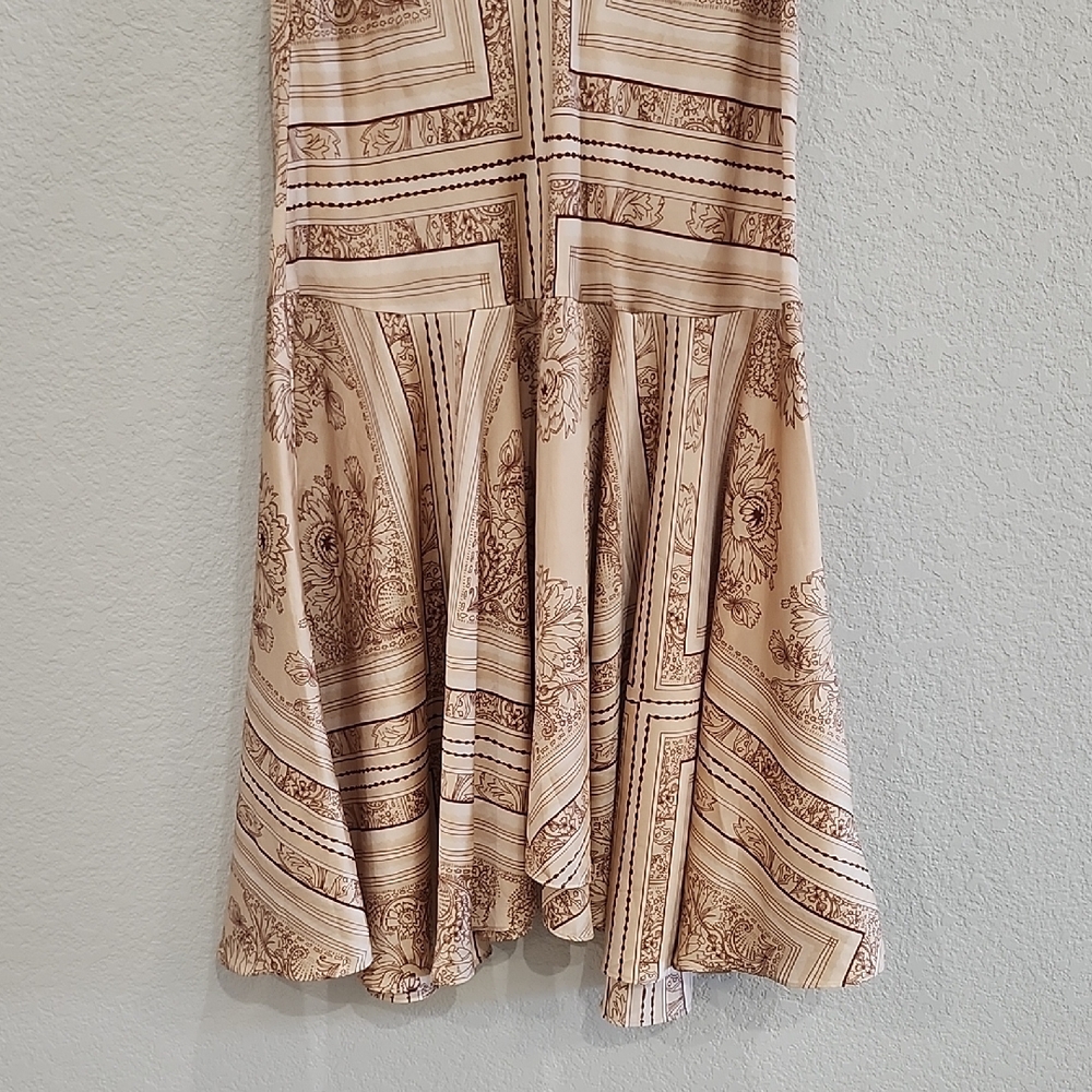 Free People Cream Brown Patchwork Patterned Strap… - image 4